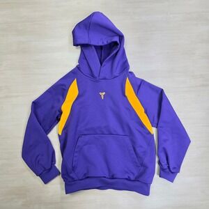 Nike Kobe Mamba Mentality Therma-Fit‎ Hoodie Purple Yellow Kids Size Large
